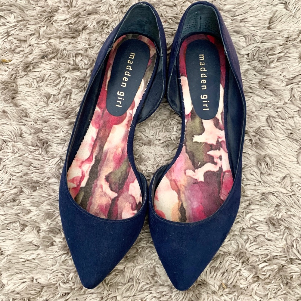 Dark blue madden girl flats